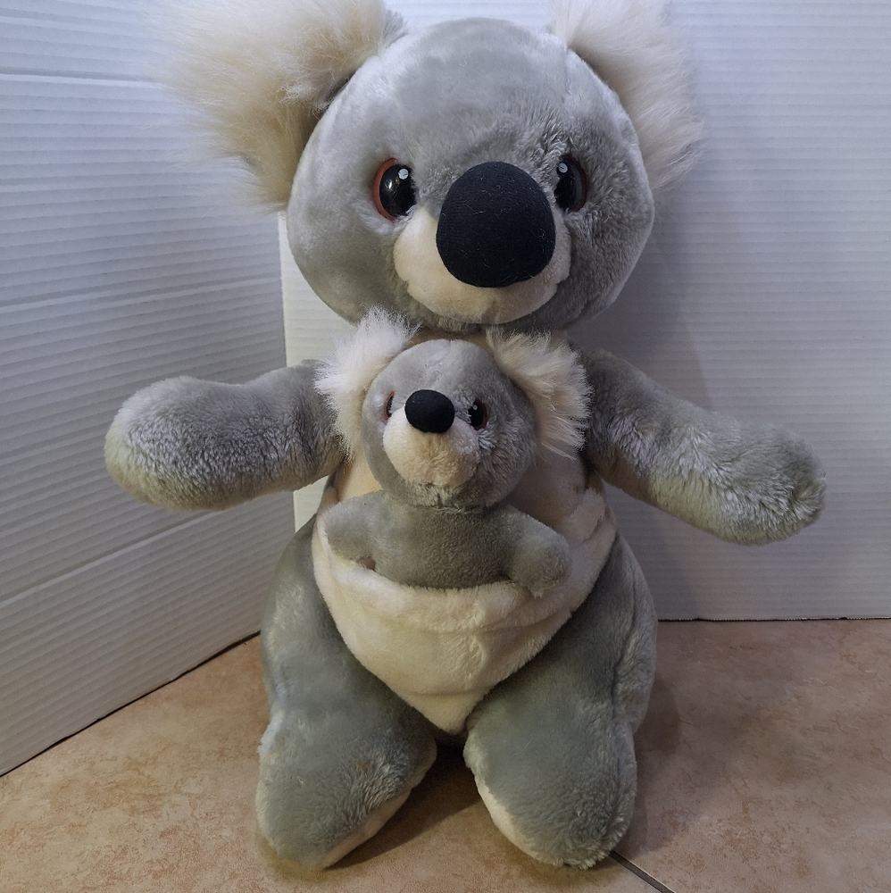Applause Vintage 80s 16" Plush 1987 Koala Bear & Baby Buffy 30020 Australia